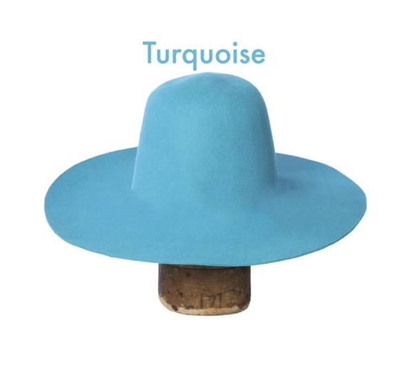 Turquoise Felt Hat